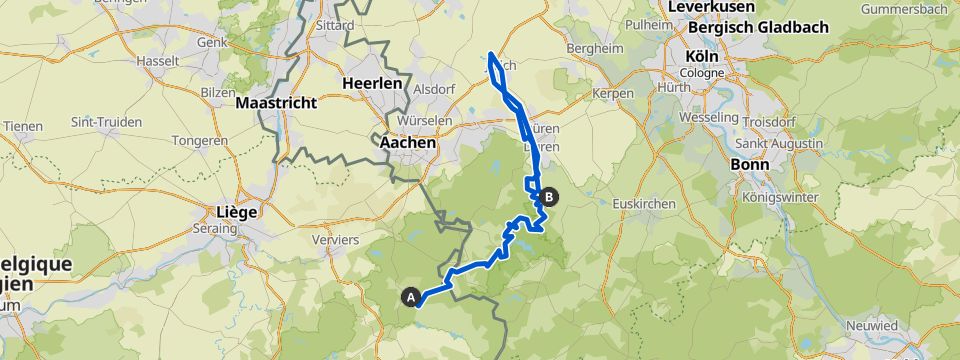 Auf dem RurUfer-Radweg in 4 Etappen durch die Eifel